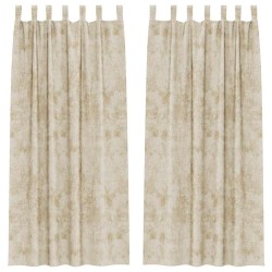 Rideaux en velours 2 pcs Crème 260 x 140 cm Velours 534398534398