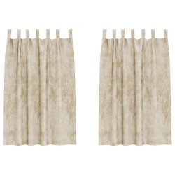Rideaux en velours 2 pcs Crème 175 x 140 cm Velours 534400534400