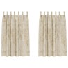 Rideaux en velours 2 pcs Crème 175 x 140 cm Velours 534400534400