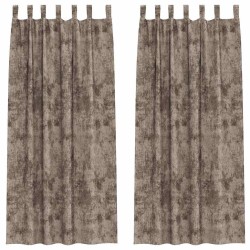 Rideaux en velours 2 pcs Cappuccino 245 x 140 cm Velours 534402534402