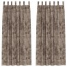 Rideaux en velours 2 pcs Cappuccino 245 x 140 cm Velours 534402534402
