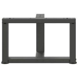 Pieds de table basse en T, 2 pièces, anthracite, 50 x 25 x (30-31) cm, acier 534403534403