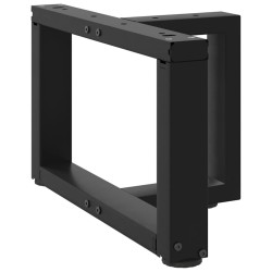 Pieds de table basse en T, 2 pièces, noir, 40 x 25 x (30-31) cm, acier 534408534408