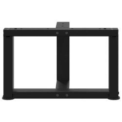 Pieds de table basse en T, 2 pièces, noir, 40 x 25 x (30-31) cm, acier 534408534408