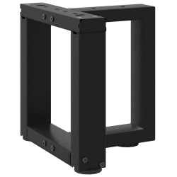Pieds de table basse en T, 2 pièces, noir, 30 x 25 x (30-31) cm, acier 534413534413