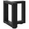 Pieds de table basse en T, 2 pièces, noir, 30 x 25 x (30-31) cm, acier 534413534413