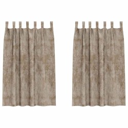 Rideaux en velours 2 pcs Champagne 175 x 140 cm Velours 534415534415