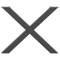 Pieds de table à manger en forme de X 3 pièces Anthracite 90 x (72-73) cm Acier 534419534419
