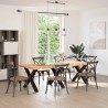 Pieds de table à manger en forme de X, 3 pièces, noir, 90 x (72-73) cm, acier 534424534424