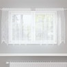 Rideau en Dentelle Floral Blanc 100 x 150 cm Polyester 534426534426
