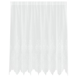 Rideau en Dentelle Floral Blanc 160 x 200 cm Polyester 534430534430