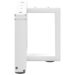 Pieds de table basse en T, 2 pièces, blanc, 40 x 25 x (30-31) cm, acier 534440534440
