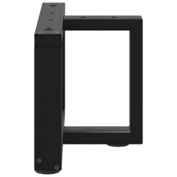 Pieds de table basse en T, 2 pièces, noir, 50 x 25 x (30-31) cm, acier 534443534443