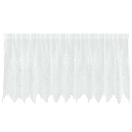 Rideau en Dentelle Floral Blanc 120 x 300 cm Polyester 534445534445