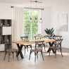 Pieds de table à manger en forme de X, 2 pièces, noir, 70 x (72-73) cm, acier 534446534446