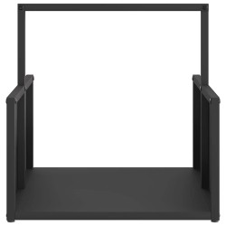 Portant de bois chauffage noir 40x40x40 cm 534450534450