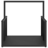 Portant de bois chauffage noir 40x40x40 cm 534450534450