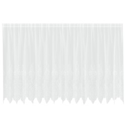 Rideau en Dentelle Floral Blanc 160 x 400 cm Polyester 534452534452