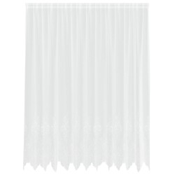 Rideau en Dentelle Floral Blanc 200 x 300 cm Polyester 534457534457