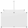 Portant de bois chauffage blanc 40x40x40 cm 534464534464