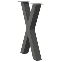 Pieds de table à manger en forme de X 2 pièces Anthracite 50 x (72-73) cm Acier 534465534465