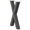 Pieds de table à manger en forme de X 2 pièces Anthracite 50 x (72-73) cm Acier 534465534465