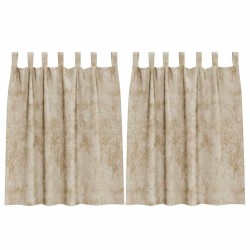 Rideaux en velours 2 pcs Crème 140 x 140 cm Velours 534473534473