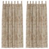 Rideaux en velours 2 pcs Champagne 225 x 140 cm Velours 534474534474
