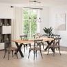 Pieds de table à manger en forme de X, 2 pièces, noir, 90 x (72-73) cm, acier 534484534484
