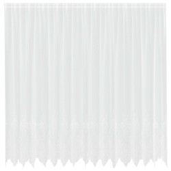 Rideau en Dentelle Floral Blanc 245 x 400 cm Polyester 534486534486