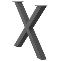 Pieds de table à manger en forme de X 2 pièces Anthracite 90 x (72-73) cm Acier 534487534487