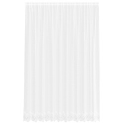 Rideau en Dentelle Floral Blanc 300 x 300 cm Polyester 534491534491