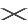Pieds de table basse en forme de X, 2 pièces, anthracite, 70 x (30-31) cm, acier 534508534508
