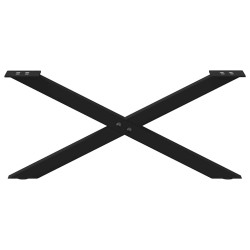 Pieds de table basse en forme de X, 2 pièces, noir, 70 x (30-31) cm, acier 534513534513