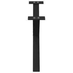 Pieds de table basse en forme de X, 2 pièces, noir, 70 x (30-31) cm, acier 534513534513