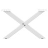 Pieds de table basse en forme de X, 2 pièces, blanc, 60 x (30-31) cm, acier 534516534516