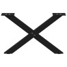Pieds de table basse en forme de X, 2 pièces, noir, 60 x (30-31) cm, acier 534518534518