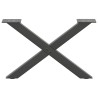 Pieds de table basse en forme de X, 2 pièces, anthracite, 50 x (30-31) cm, acier 534522534522