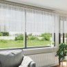 Rideau en Dentelle Floral Blanc 100 x 500 cm Polyester 534523534523