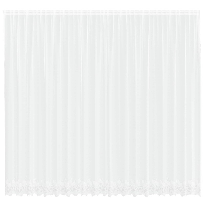 Rideau en Dentelle Floral Blanc 300 x 500 cm Polyester 534530534530