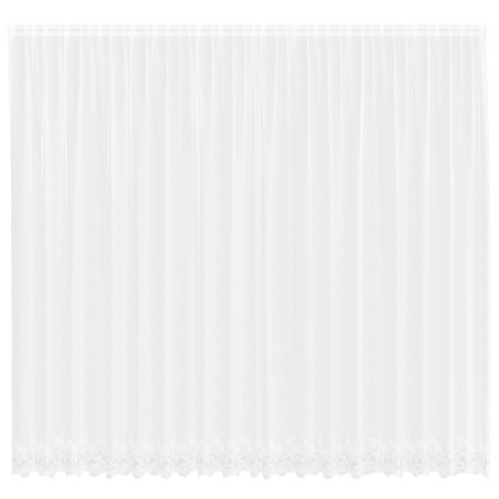 Rideau en Dentelle Floral Blanc 300 x 500 cm Polyester 534530534530