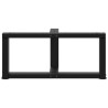 Pieds de table basse en T, 2 pièces, noir, 60 x 25 x (30-31) cm, acier 534537534537