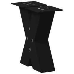 Pieds de table basse en forme de X, 2 pièces, noir, 40 x (30-31) cm, acier 534541534541