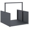 Portant de bois chauffage anthracite 40x40x40 cm 534549534549