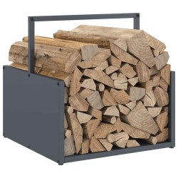 Portant de bois chauffage anthracite 40x40x40 cm 534549534549