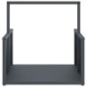 Portant de bois chauffage anthracite 40x40x40 cm 534549534549