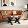 Pieds de table basse en forme de X, 2 pièces, noir, 70 x (42-43) cm, acier 534551534551