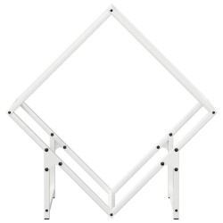 Portant de bois chauffage blanc 60x25x60 cm 534554534554