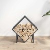 Portant de bois chauffage anthracite 50x25x50 cm 534557534557