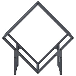 Portant de bois chauffage anthracite 50x25x50 cm 534557534557
